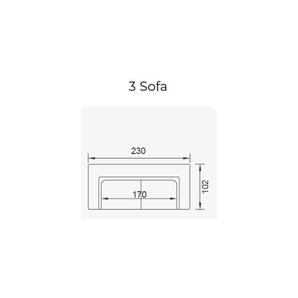 New Castle - 3 seater